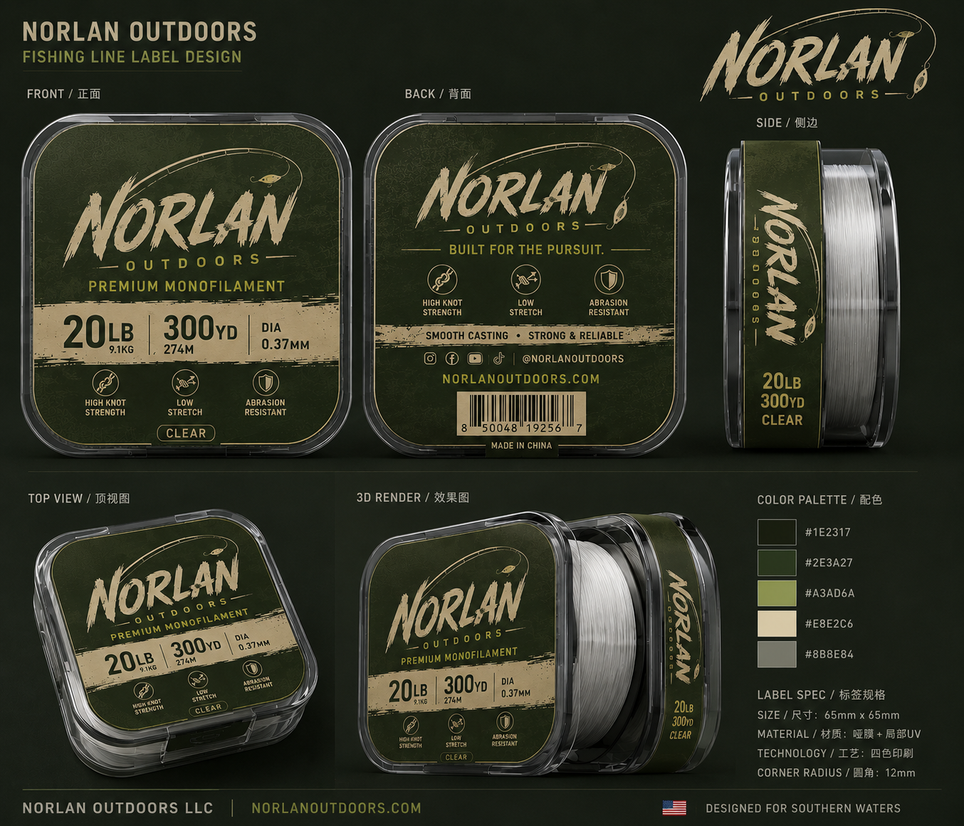 Norlan Braided Fishing Line - Pro Grade Braid for Saltwater & Freshwater